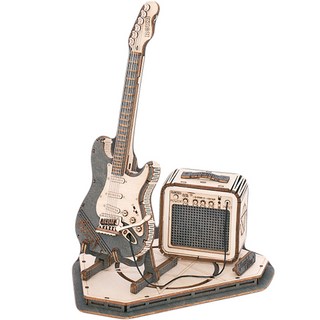 Rolife 若來 DIY組裝立體拼圖 吉他, 1個, 原木色