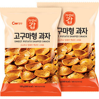 청우식품 고구마형 과자, 120g, 2개
