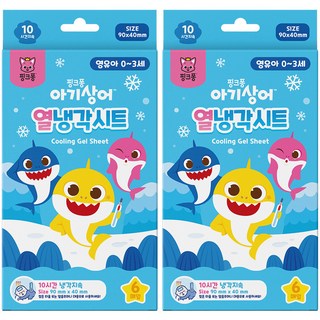 아텍스 영유아용 핑크퐁 아기상어 열냉각시트, 6개입, 2개