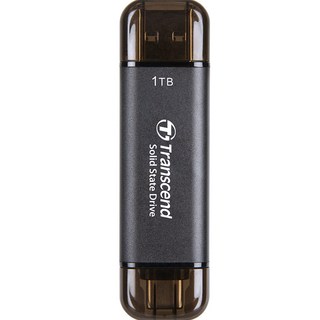 Transcend 創見 超小型外接式SSD ESD310C, 1TB, 黑色