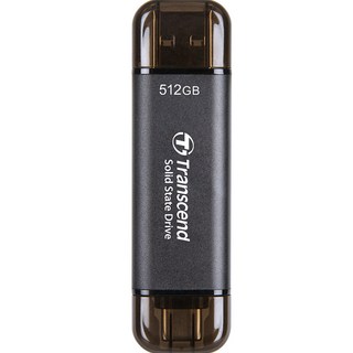Transcend 創見 ESD310 超小型外接SSD, 512GB, 黑色