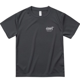 CR3MENT 男女通用 Essential 街頭風 Logo 乾爽 涼感 透氣 圓領 短袖 涼感T恤, 深灰色