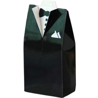 幸福家居 婚禮 新郎 新娘 答謝禮 禮物盒 10 x 5 x 3 cm, 50個, 黑白禮服新郎