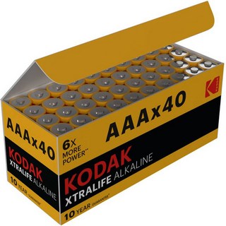 KODAK 柯達 XTRALIFE 鹼性 AAA 電池, 40入, 1個