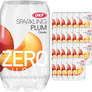 零糖李子氣泡飲, 350ml, 24個