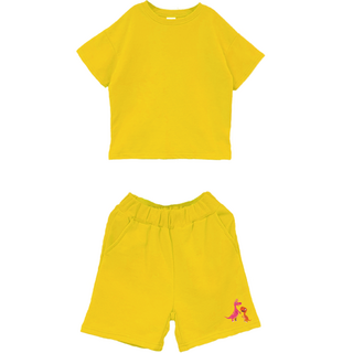 兒童You Kids恐龍蛋四分袖上下套裝