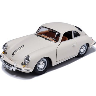 bbUrago 保時捷356B Coupe 1961汽車模型 1:24, 象牙白, 1盒
