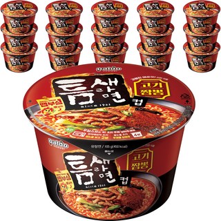 Teumsae 縫隙拉麵 碗裝極地辛辣肉燥炒碼麵 105g, 16入