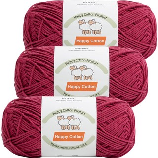 Yarna Happy Cotton 編織線 100g, 718, 3個
