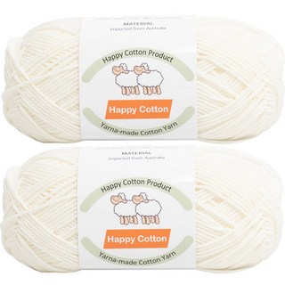 Yarna Happy Cotton 編織線 100g, 702, 2個