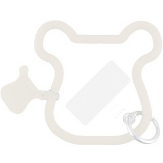 Onenough 小熊智慧貼片手腕帶手機指環, 米色, 1個