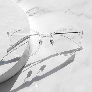 THE BRILLE 超輕量 6g 圓形 大尺寸 2mm up 膠框 抗紫外線 抗藍光眼鏡