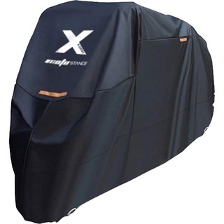 모토스탠스 210D 오토바이 프리미엄 방수 커버, 블랙