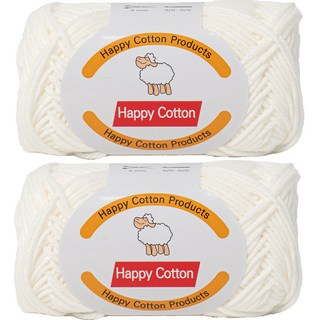 Yarna Happy Cotton 編織線 45g, 701, 2個