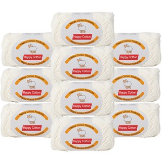 Yarna Happy Cotton 編織線 45g, 701, 10個
