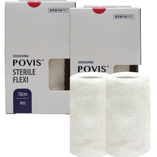 POVIS 수성 스테럴 플렉스 압박용 밴드 10cm x 4m SSF-H4, 1개입, 2개