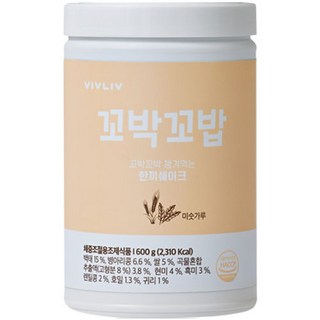 VIVLIV 蛋白奶昔粉 麵茶穀物口味, 600g, 1罐