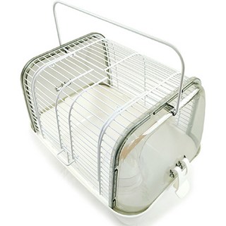PETZONE 鸚鵡 小動物 小型移動籠, 1個, 灰色