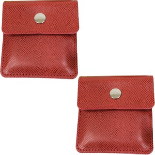 AUTO CREW Manner 攜帶式煙蒂菸灰缸錢包 高級款 AC-TW2, 紅色, 2個
