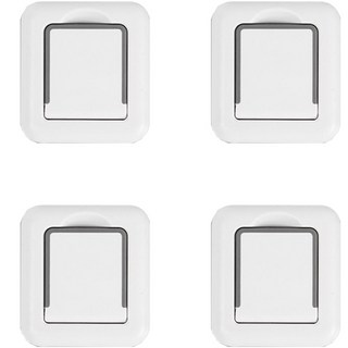 GUNU 一鍵式推拉門安全鎖, 白色, 4個