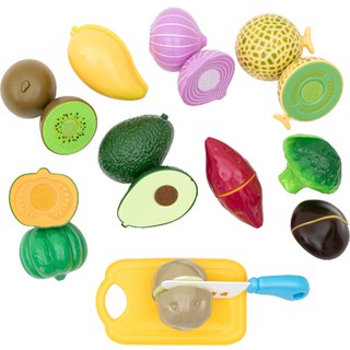 PLAYMAX NEW 蔬菜水果切切樂 12件組 家家酒遊戲套組, 混合顏色