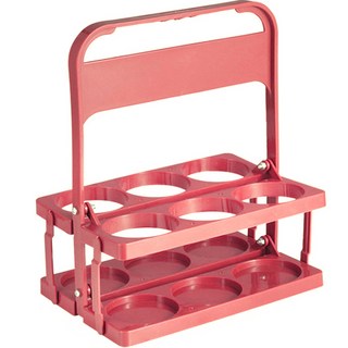 구디푸디 접이식 컵 캐리어 음료수 트레이 6구 핑크, 1개, 1개