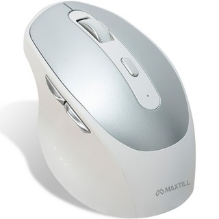 맥스틸 저소음 블루투스 무선 마우스, MO-BTM40C, 화이트