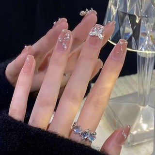 Collection美甲貼片24件組 Z-62, Ribon Silver Butterfly Parts, 1組