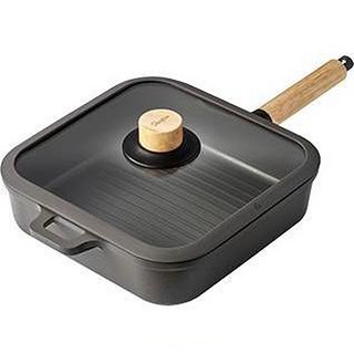 Dr.HOWS Boske 電磁爐適用方形深煎鍋 黑色 26cm, 35.4 x 19.2 cm, 1個