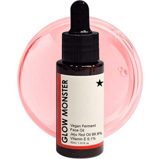 GLOW MONSTER Vegan發酵濟州紅色臉部精油 99.9%, 30ml, 1瓶