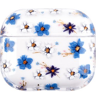 無線耳機 AirPods 保護殼 藍色花朵 AirPods Pro 2, 混合顏色, 單一商品