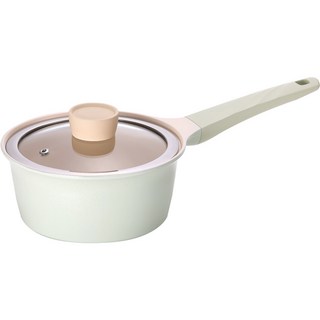 KITCHEN FLOWER Cookin IH爐適用陶瓷塗層不沾單柄湯鍋, 檸檬薄荷色, 16cm, 1個