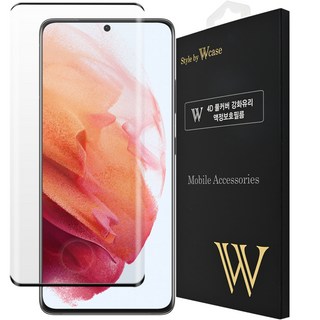 더블유케이스 4D 풀커버 강화유리 액정보호필름 + 클리너 티슈 + 먼지제거 테이프 + 클리너 천 세트, 1세트