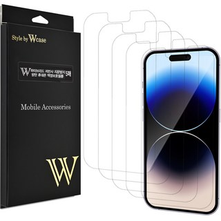 더블유케이스 하이브리드 저반사 지문방지 방탄 휴대폰 외부 액정보호필름 5p 세트, 1세트
