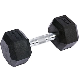 ALEAF 無味PEV六角啞鈴, 12kg, 1個