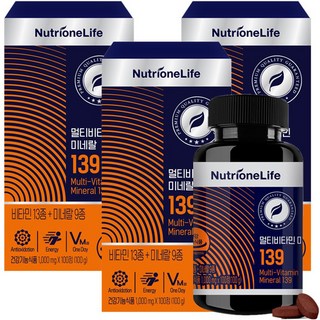 뉴트리원 멀티비타민 미네랄139, 100정, 3개