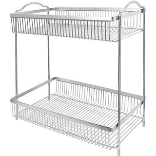 엠에스리빙 다용도 사각 선반 2단, 스텐, 1개