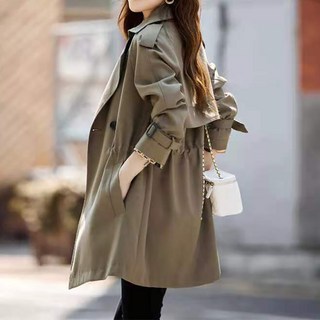 MarketA 女士基本款半長版風衣外套