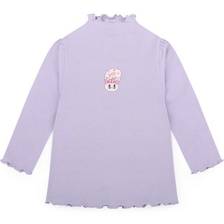 milk mile 艾絲樂小兔系列童款印花荷葉邊長袖上衣