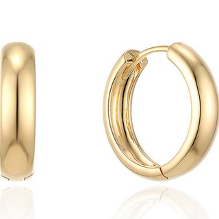 Lloyd 永恆豐盈一鍵式14K金針耳環 LLEB23345S + 購物袋