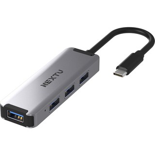 Nextu 4埠 Type-C 無電源 鋁製材質 USB3.0集線器 665TC, 混色