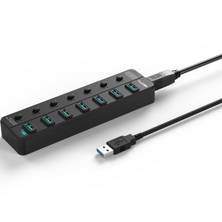 NextU 電源 7 連接埠 USB3.2 10G 多集線器 NEXT-807U3-10G, 混合色