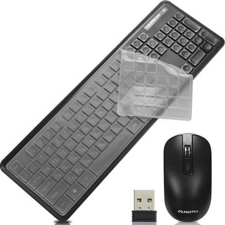 맥스틸 무선 키보드 마우스 세트 + 키스킨, 일반형, MO-WMK2000S
