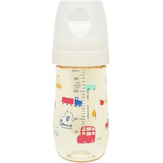 LITTLE BABDOG 韓國製造 PPSU 噗噗叭叭 奶瓶, 1個, 奶油白, 270ml