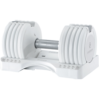 BYZOOM FITNESS 5段式重量調節啞鈴 白色, 11kg, 1個