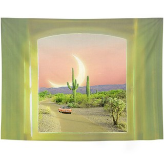 알로데 초승달 예술 배경 벽 장식 태피스트리 플란넬, NO 07