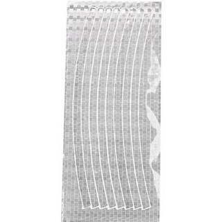 Olsel 安全反光夜光自行車輪圈貼紙, 銀色, 4個