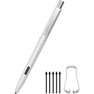 JROAD Galaxy Tab S Pen 原子筆保護套 + 5入筆尖組, 白色 + 銀色, 1套