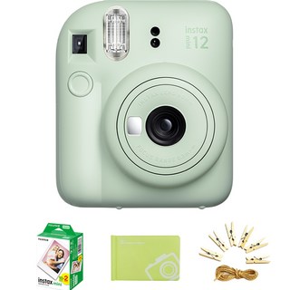 FUJIFILM 富士 instax mini12 拍立得相機 + 2包底片 + Origin迷你相簿 + 相片掛繩, instax mini 12(薄荷綠), 1套