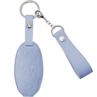 Osiena 彈簧汽車皮革智能車鑰匙包, 現代 N型 (7按鈕), 天空藍